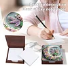 Wooden DIY Moon Fairy Diamond Painting Kit Note Box with 160 Papers for Office