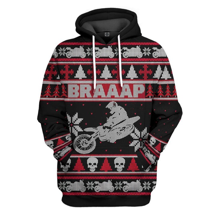 Unisex Black Ugly Christmas Sweaters 3D Print Hoodies