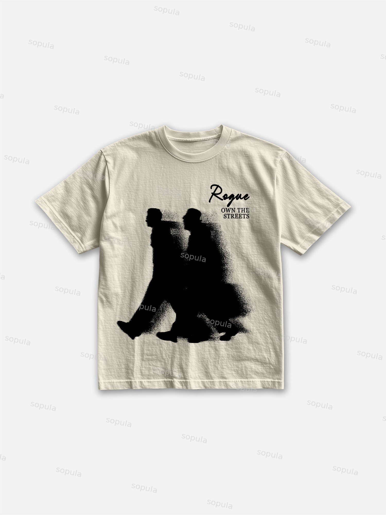 Abstract Graphic Rogue Print Cotton T-shirt - SOPULA