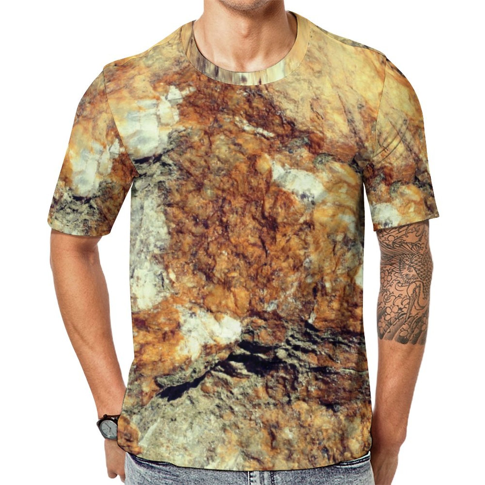 Granite And Quartz Stone Nature Short Sleeve Print Unisex Tshirt Summer Casual Tees for Men and Women Coolcoshirts