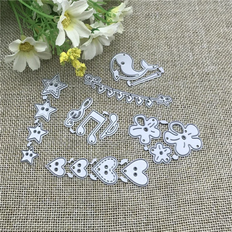 6pcs/pack Metal Cutting Dies Stencils Die Cut for DIY Scrapbooking Album Paper Card Embossing
