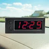 3 in 1 Car Temperature Clock LED Display Electronic Clock Voltmeter Luminous 12V
