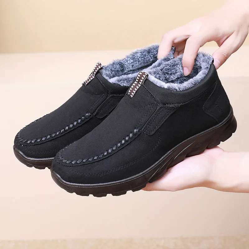 💥The warmest shoes💥Men's Winter Warm Wide Head Non-Slip Waterproof Slip-On Snow Boots