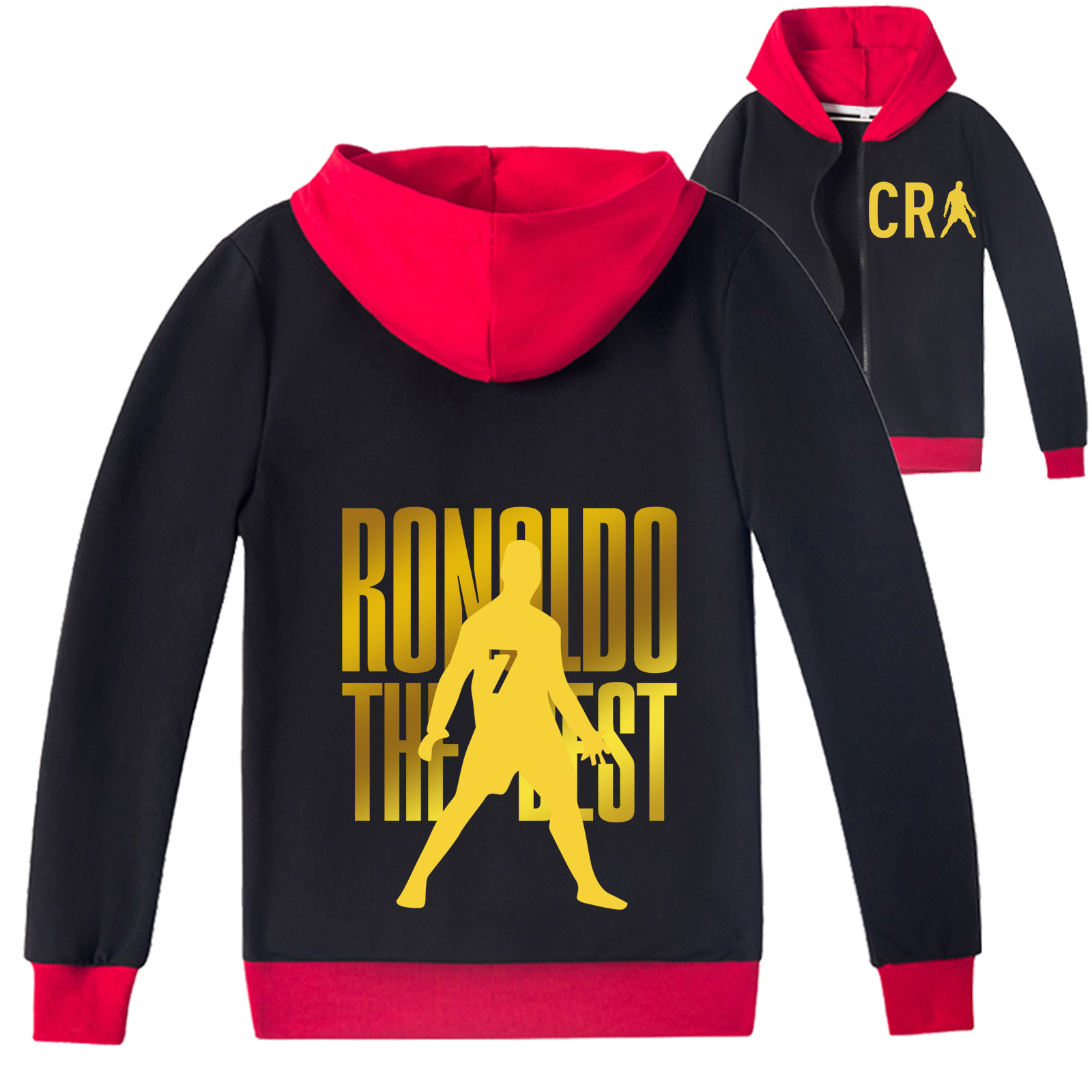 Mayoulove Cristiano Ronaldo Zip Jacket for Kids - Stylish and Trendy Boys  Girls Hoodie, Perfect for Young Fans-Mayoulove