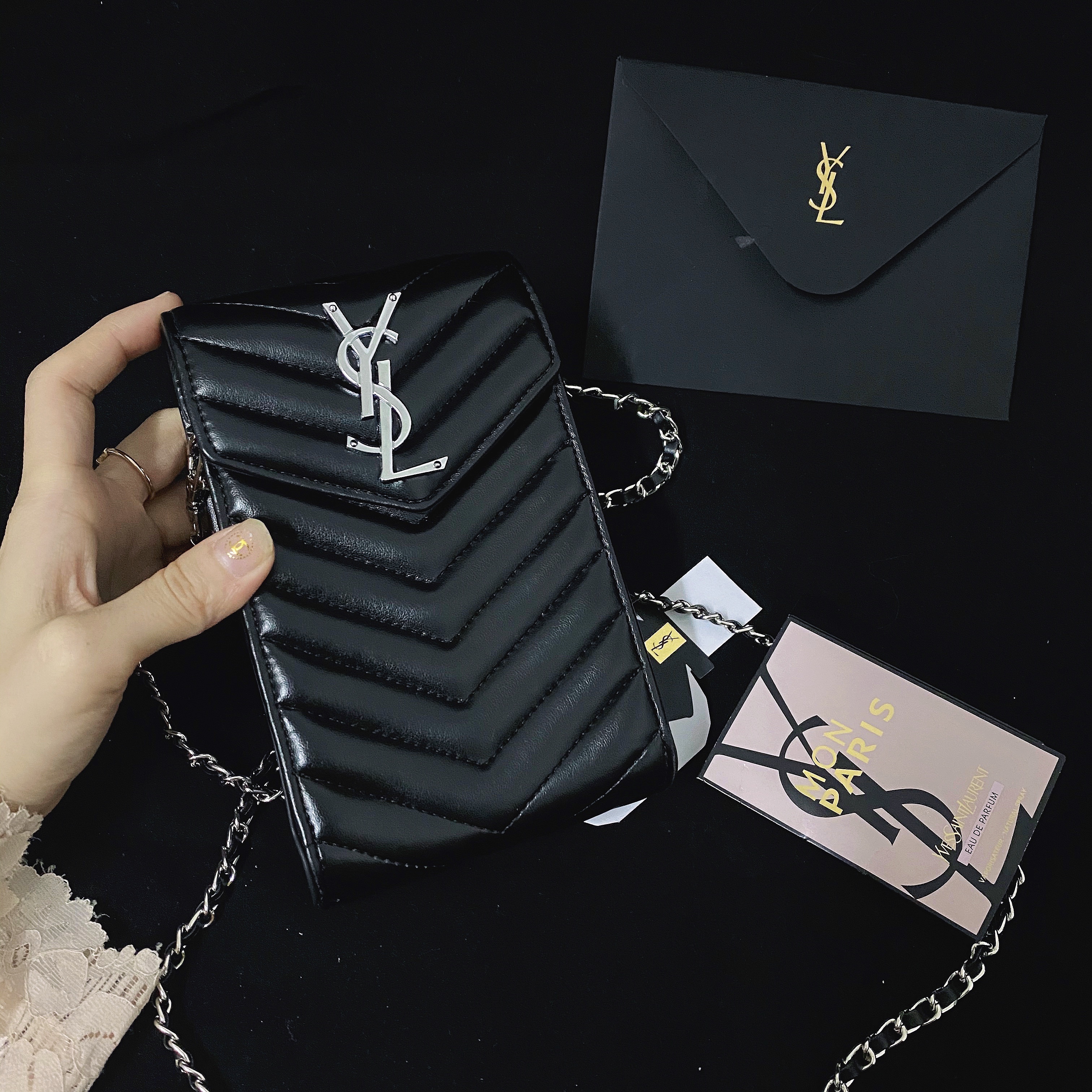 YSL Saint Laurent Loulou Satchel Elegant Phone Crossbody Bag Tote