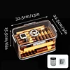  Transparent Humidor Cigar Box Airtight Cigar Humidor with Cedar Wood Lined Desktop Large Cigar Box Lightweight Cigar Humidor