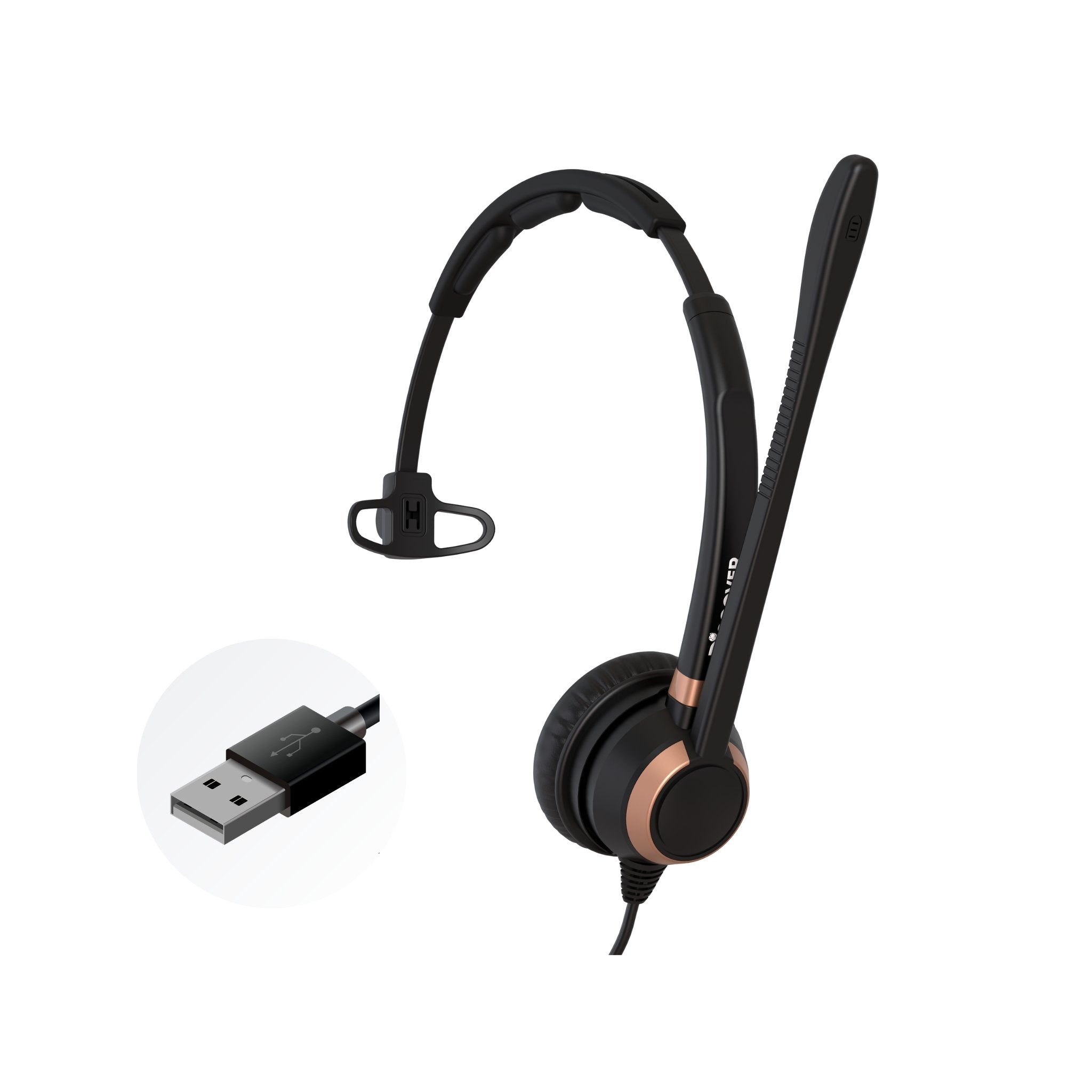 Discover D711U Single Speaker Wired USB Headset For Professionals