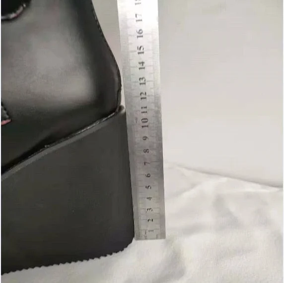 Brand Design Big Size 43 Black Gothic Style Cool Punk Motorcycles Boots Female Platform Wedges High Heels Calf Boots Women Shoes