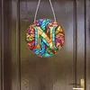 Diamond Painting Double Sided Letter N Suncatcher Diamond Drawing Hanging Ornament for Home Decor