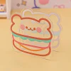 Cute Transparent Cartoon Printed Acrylic Pens Container Blushes Stationery Student Table Organizer 