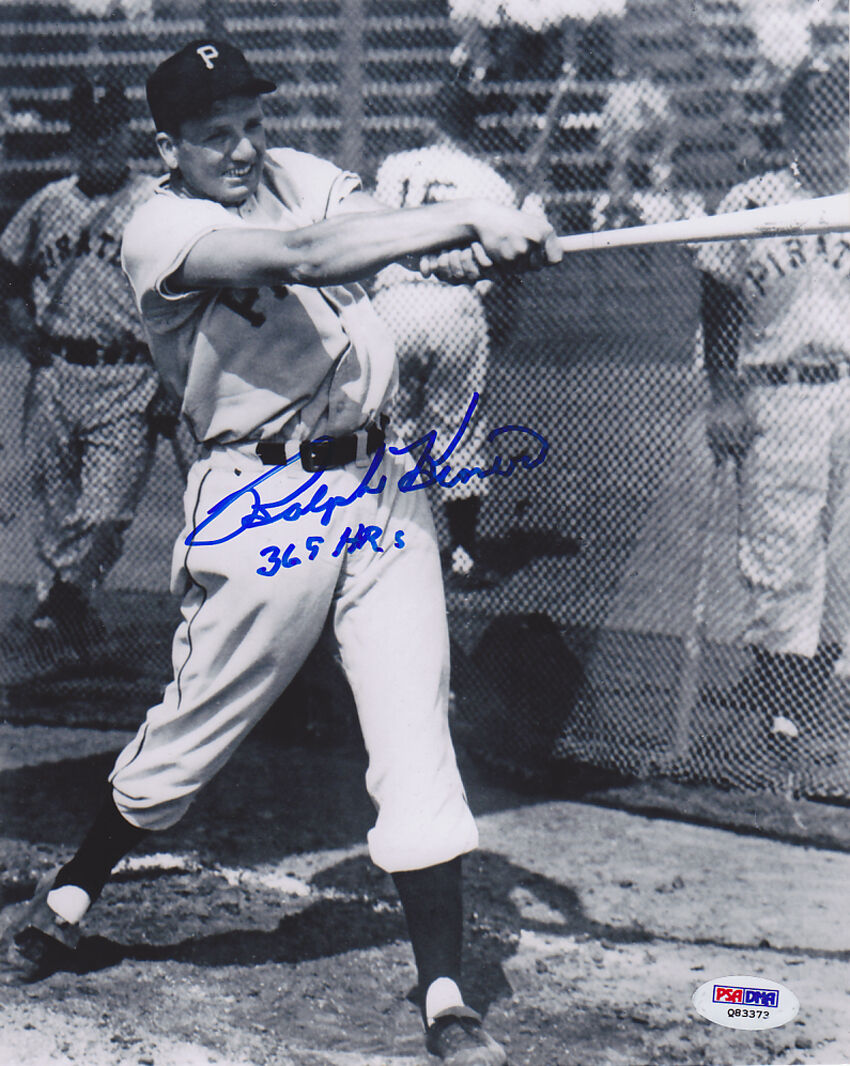 Ralph Kiner SIGNED 8x10 Photo Poster painting + 369 Career HR's Pirates PSA/DNA AUTOGRAPHED