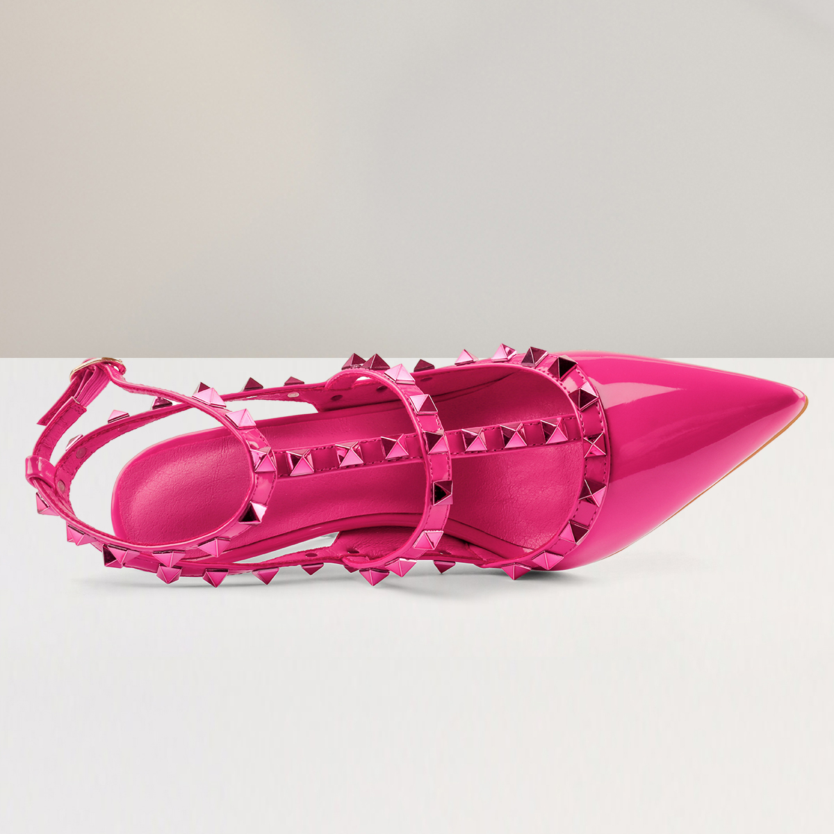 10CM/4 inch Women's Studs Sandals High Heel Pointed Toe Pumps Sexy Stilettos Party Shoes