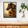 【Limited Stock Sale】Sunflower And Horse - 11CT Stamped Cross Stitch 40*50cm/15.75*19.69in