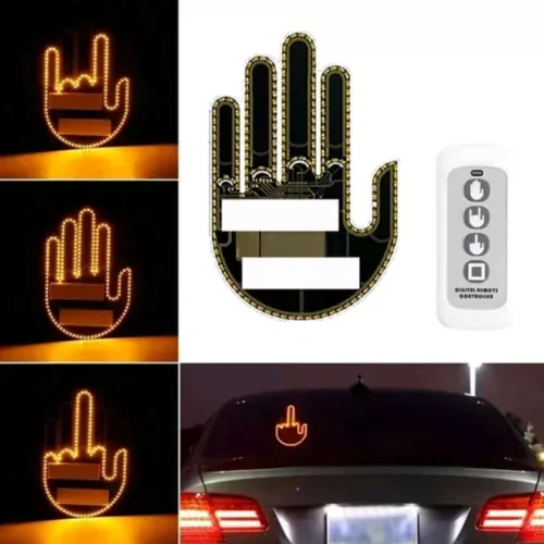Dronehint Universal Car Parts Auto Rear Window Light Middle Finger Gesture Light W/ Remote (For: GMC) Parts