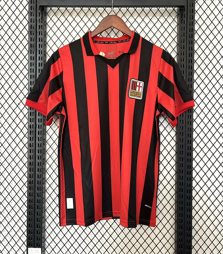 2025-26 AC Milan 125th Anniversary Black and Red - Jersey - Fan Edition
