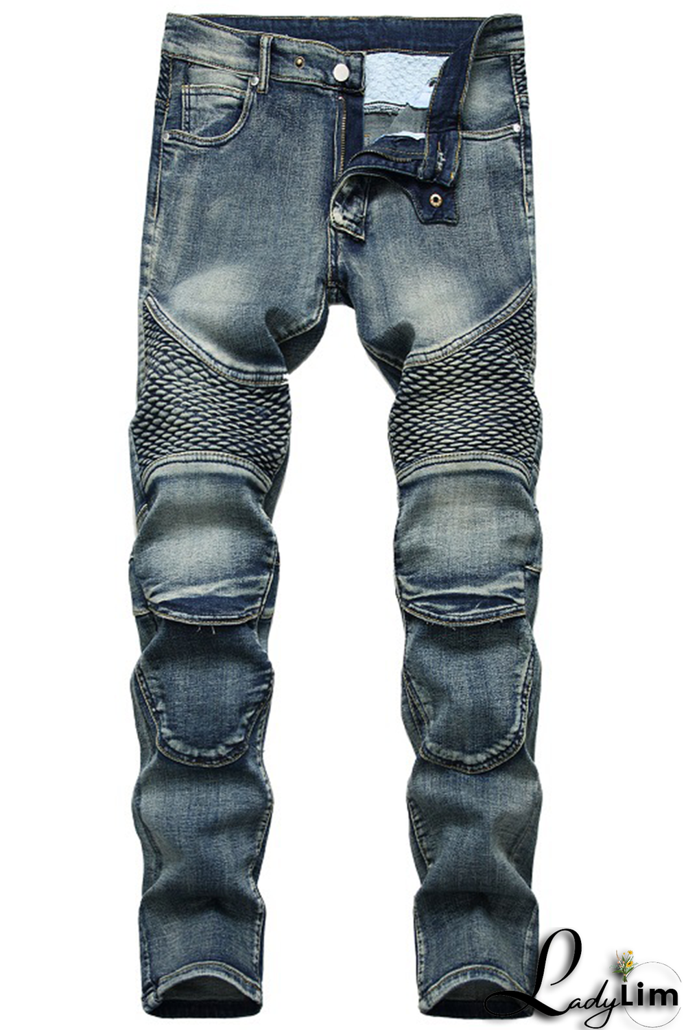Black Gray Street Patchwork Make Old Fold Bottoms