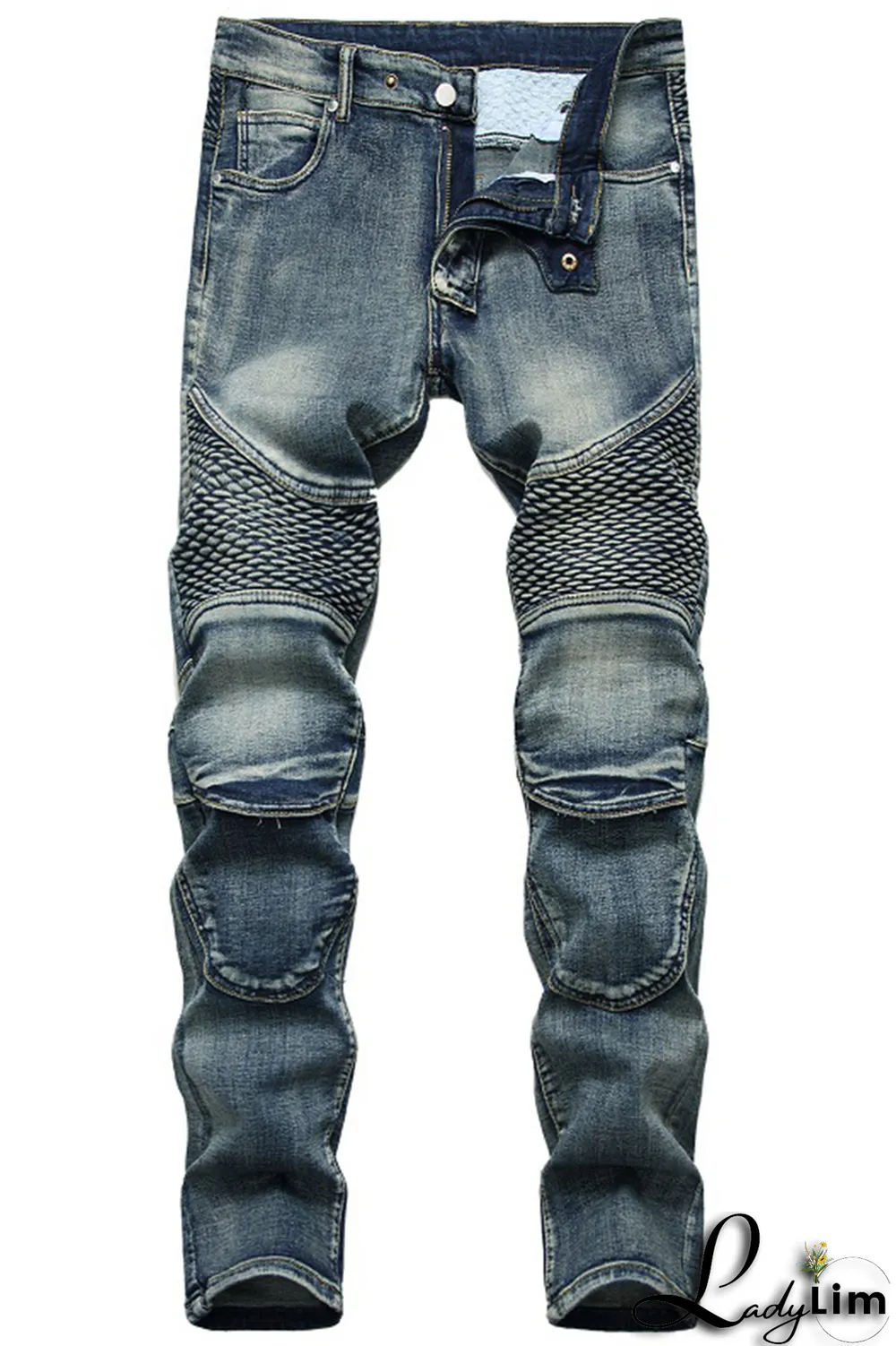 Black Gray Street Patchwork Make Old Fold Bottoms