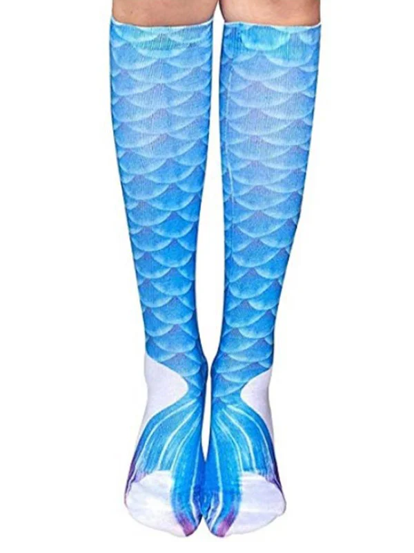 3D Printed Mermaid Long Socks