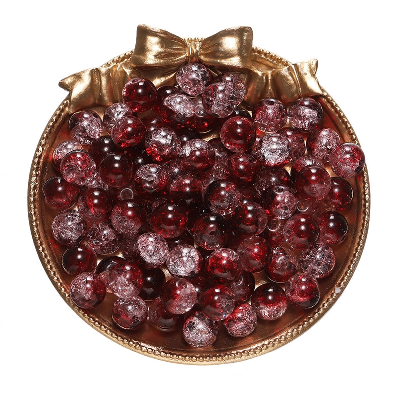 50 PCS/Package Diameter 10mm Diameter 4mm Diameter 8mm Glass Solid Color Jewelry Accessories