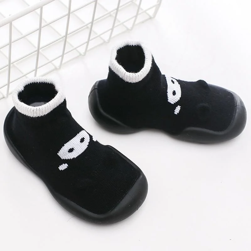 Baby Socks With Rubber Soles Cartoon baby shoes Infant Sock Baby steps Anti-slip Leather kids Floor Socks Baby slippers