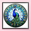 (Counted/Stamped) Peacock - 18CT Cross Stitch 20*20cm/7.87*7.87in
