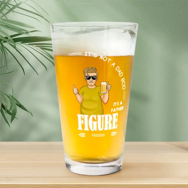 Personalized Beer Glass It's Not A Dad Bod It's A Father