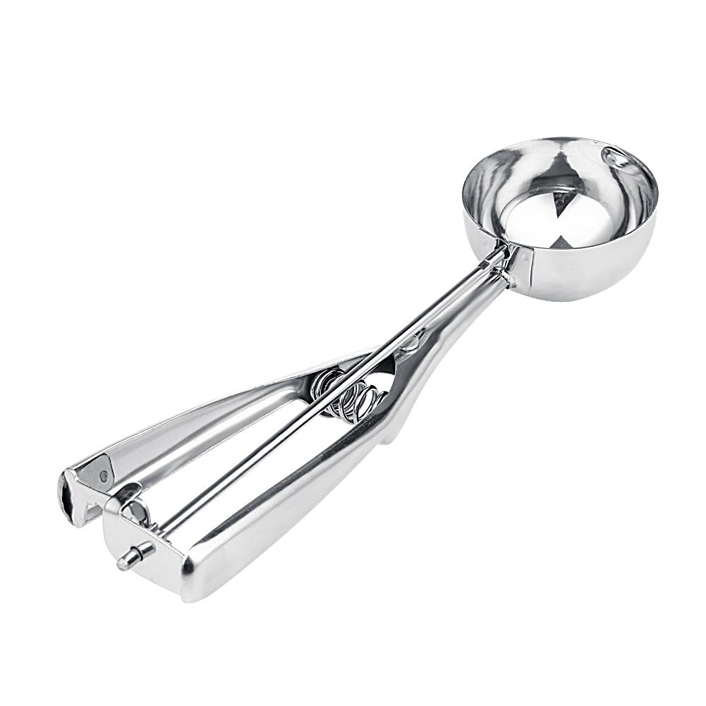 

1pc Ice Cream Mash Potato Scoop Stainless Steel Spoon Spring Handle, 501 Original