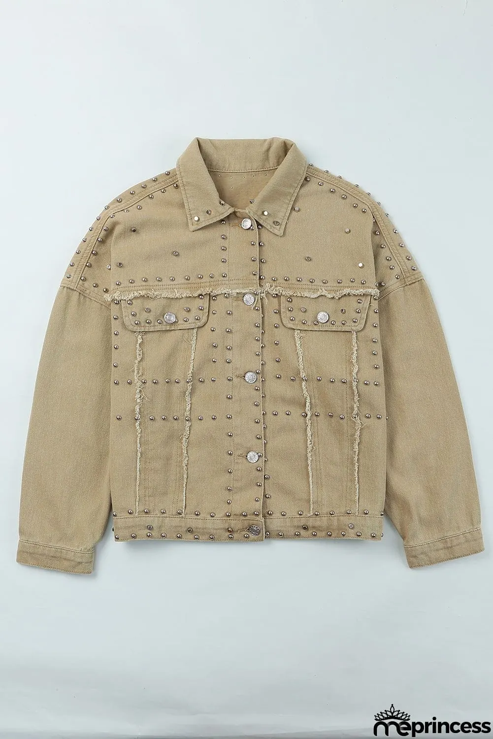 Khaki Rivet Denim Jacket