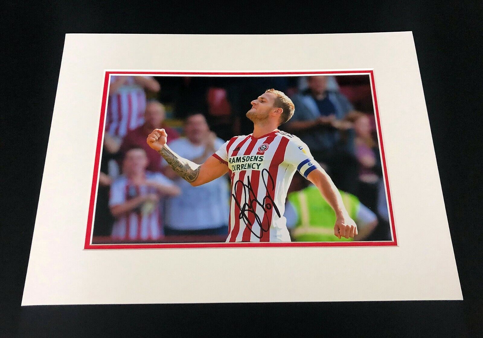 Billy SHARP Signed Photo Poster painting Mount Display 16x12 Sheffield United FC SUFC AFTAL COA