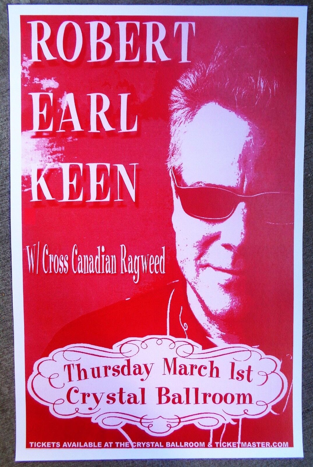 ROBERT EARL KEEN 2007 Gig POSTER Portland Oregon Concert