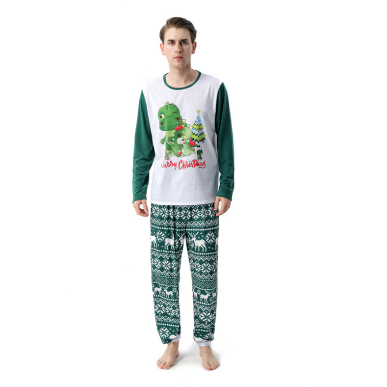 Christmas Print Parent-child Pajamas Set (with Pet Dog Clothes)