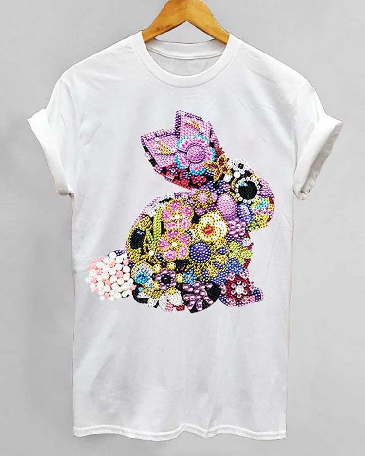 Women's Animal Print Round Neck Short Sleeve T-Shirt