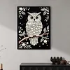 Eule auf einem Ast, speziell geformte 5D-DIY-Teilbohrer, Diamant-Malset, Heimkunst 30x40cm.