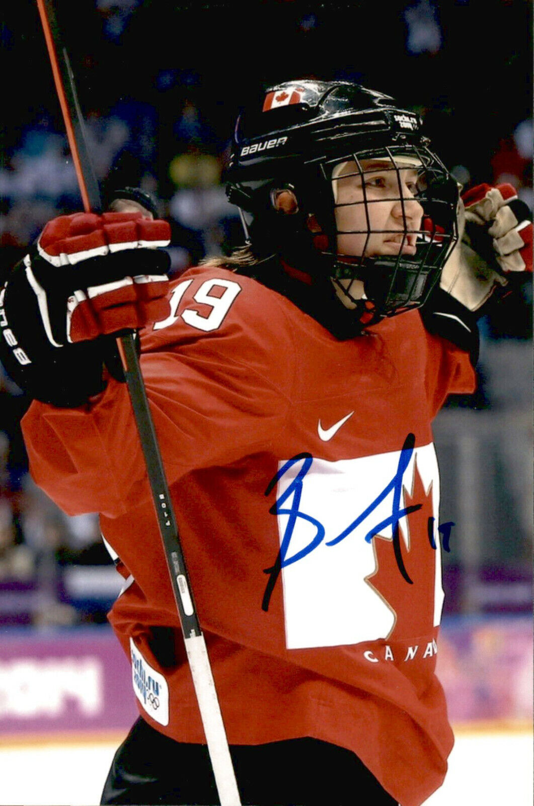 Brianne Jenner SIGNED 4x6 Photo Poster painting WOMEN'S HOCKEY / TEAM CANADA