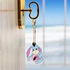 5pcs DIY Winnie the Pooh Diamond Painting Double-Sided Keychains