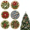 6pcs/set DIY Diamond Special Shape Pearl Art Hanging Wooden Christmas Tree Ornament Kit