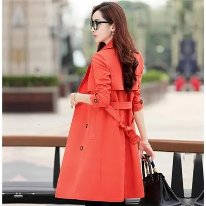 FTLZZ Plus Size 3XL Women Trench Coat Spring Autumn Double Breasted Windbreaker Outerwear Female Casual Trench Long Coat