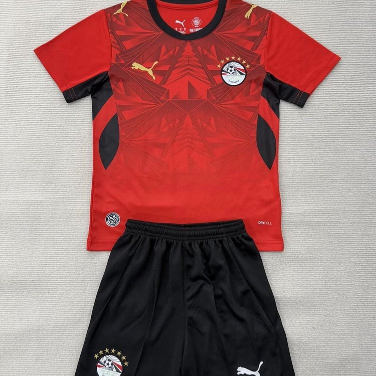 Kids Egypt 2026 World Cup Home Football Jersey 1:1 Thai Quality