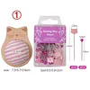 Cute Cat Pin Cushion Kit with 80 Craft Positioning Pins Needle Holders Wooden Base Adorable Pincushion for Quilting Needlepoint DIY Projects