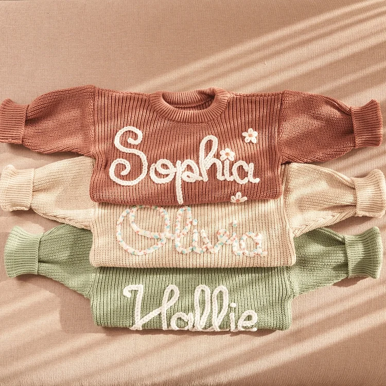Personalized Baby Name Sweater