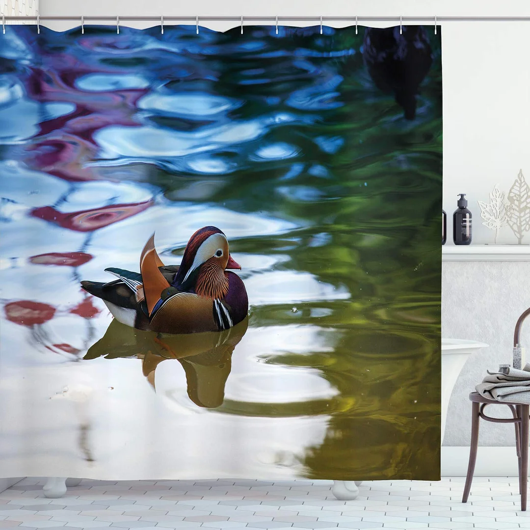 Africa Shower Curtain Safari Animal With Giraffe With Majestic Tree Sunrise Home Waterproof Fabric Bathroom Decor Set With Hooks