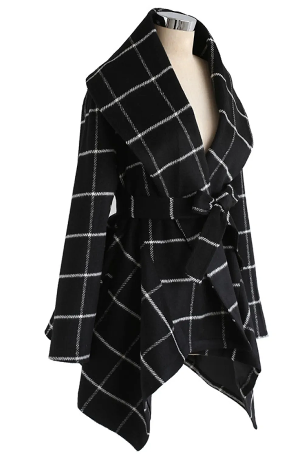 Utility Belted Tweed Coat
