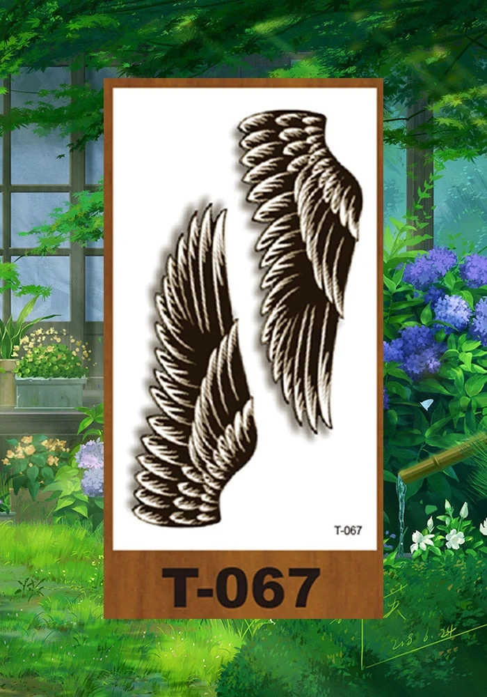 Drop Shipping Small Temporary Tattoo Stickers Expression Wolf Antlers Cartoon Girl Kid Arm Buttock Abdomen Neck Ankles Art Tatoo