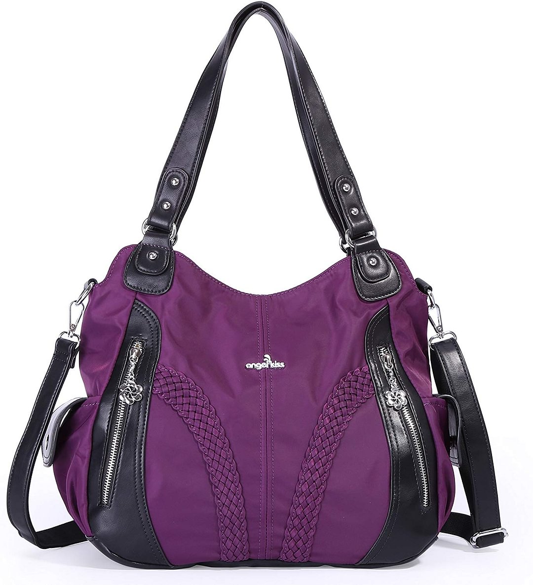 Women  Handbags Shoulder Bag Messenger Tote Washed Leather Purses Bag