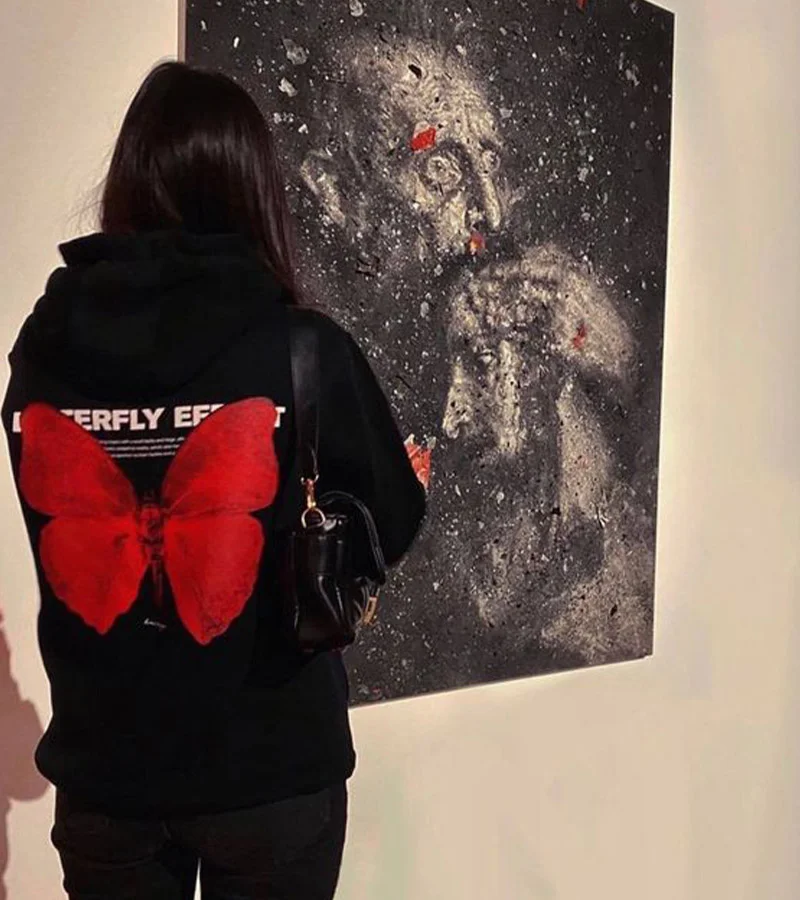 Vintage Butterfly Effect Prints Hoodie