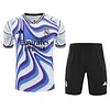2025/2026 Real Madrid Pre-Match Training Blue White Shirt+Shorts 1:1 Thai Quality
