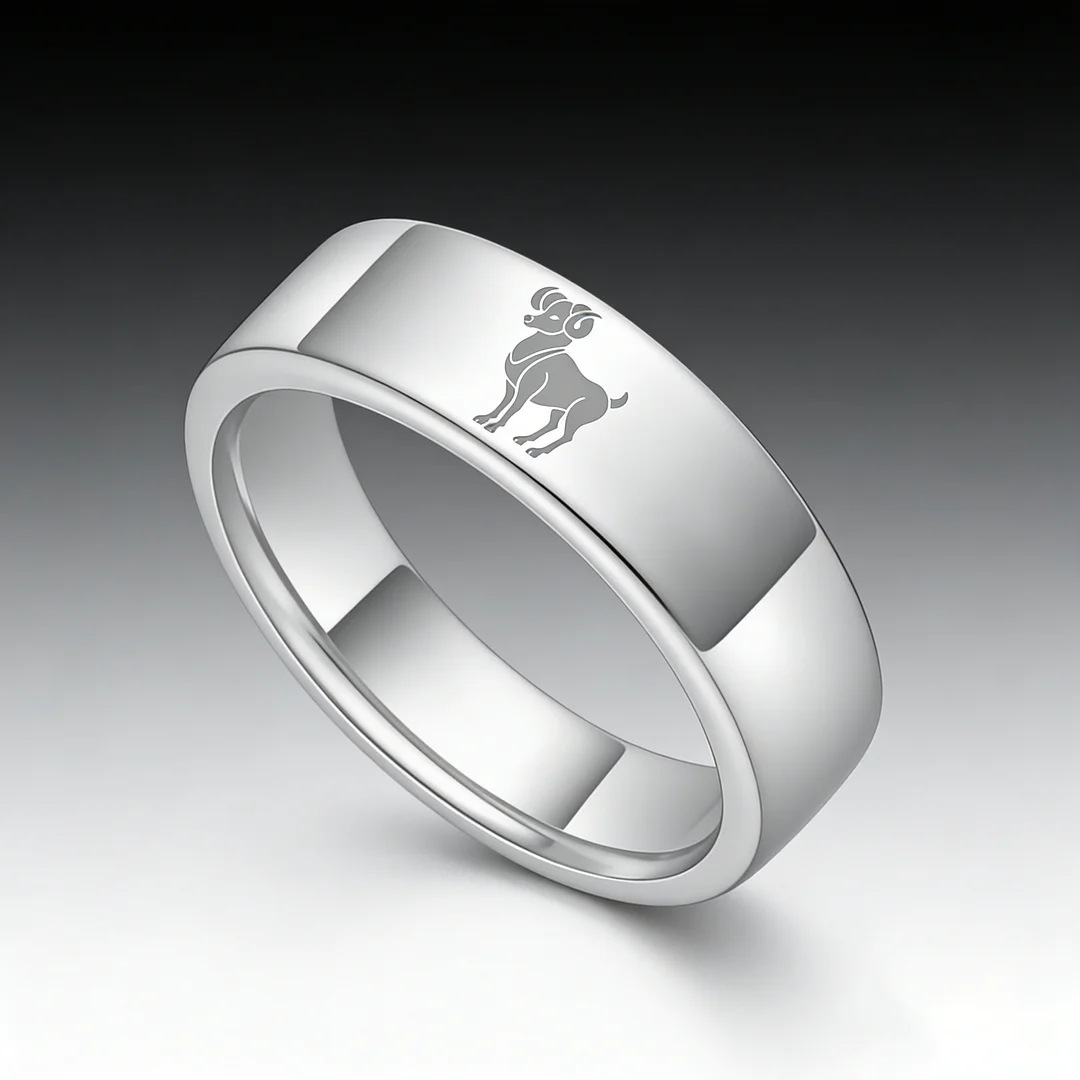 Flat Aries Tungsten Wedding Bands Tungsten Rings Sliver Comfort fit for Women or Men 4MM 6MM 8MM