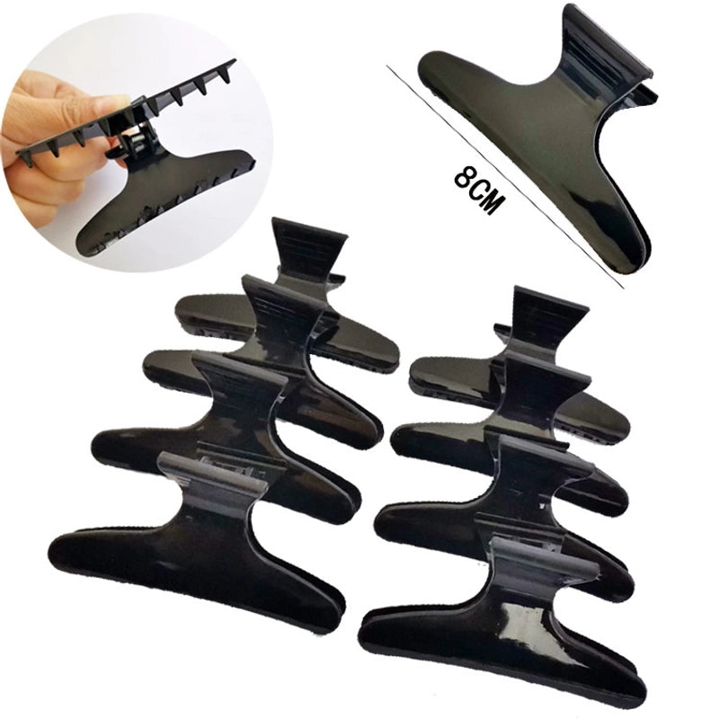 Spot Factory Direct Sales Hair Salon Special Beauty Hairpin 8cm Black Butterfly Hairpin Hairstyle Positioning Styling Clip