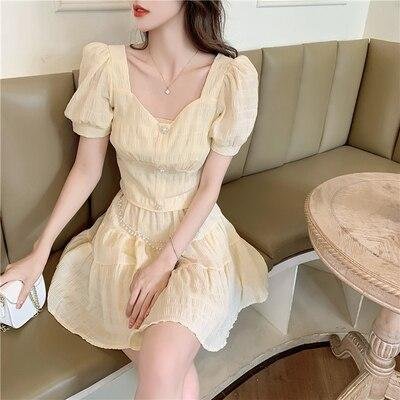 Summer New Fashion White Yellow Two Piece Sets Womens Outfits Crop Top Short Sleeve Blouses+ Mini Skirts Women's Clothing 2021 - Shop Trendy Women's Fashion | TeeYours