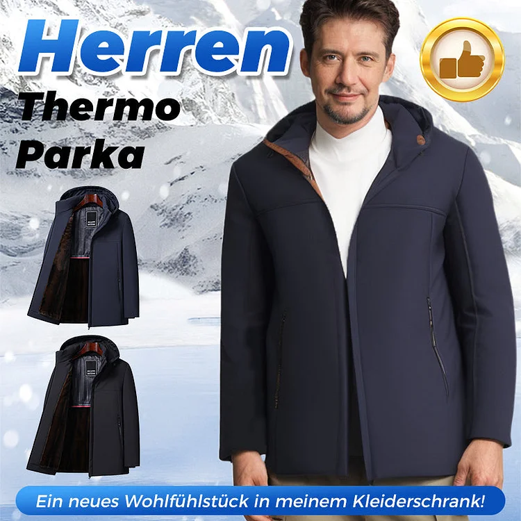 ❄️Warmes Geschenk🔥Dicker Thermo-Parka mit Kapuze f&uuml;r Herren✈️Kostenloser Versand